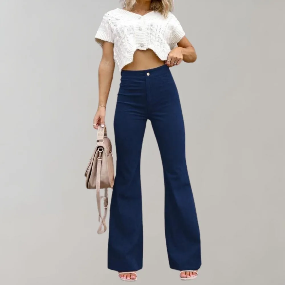 Chic Flared Corduroy Pants