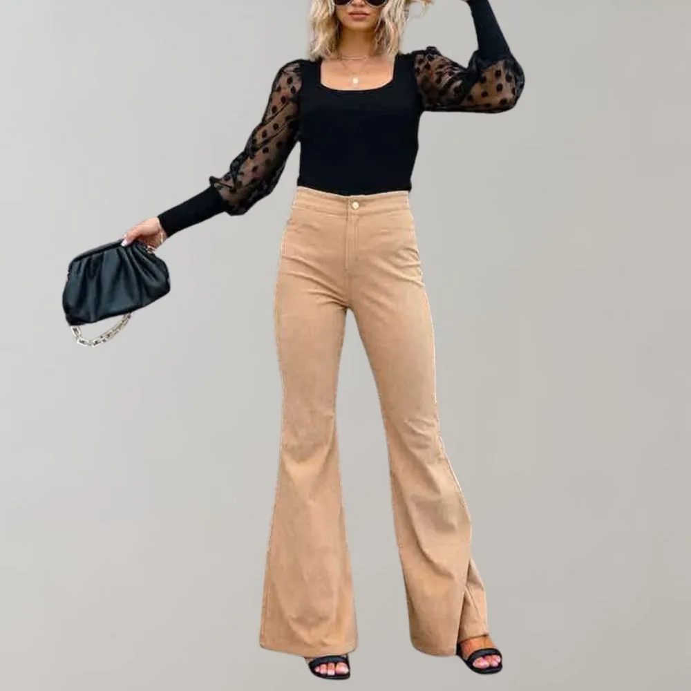 Chic Flared Corduroy Pants