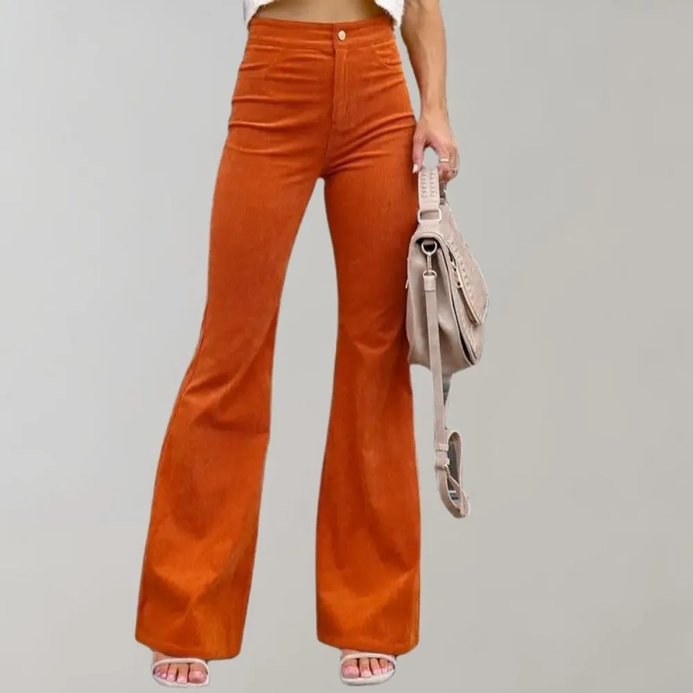 Chic Flared Corduroy Pants