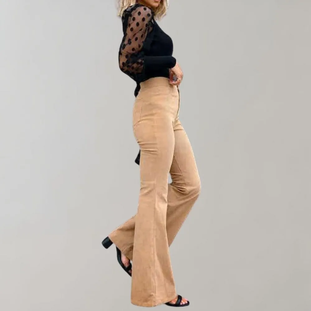 Chic Flared Corduroy Pants