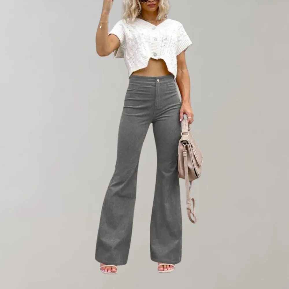 Chic Flared Corduroy Pants