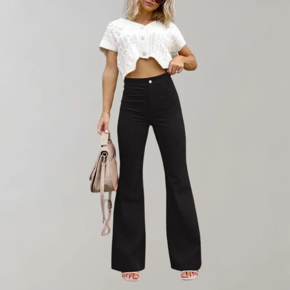 Chic Flared Corduroy Pants