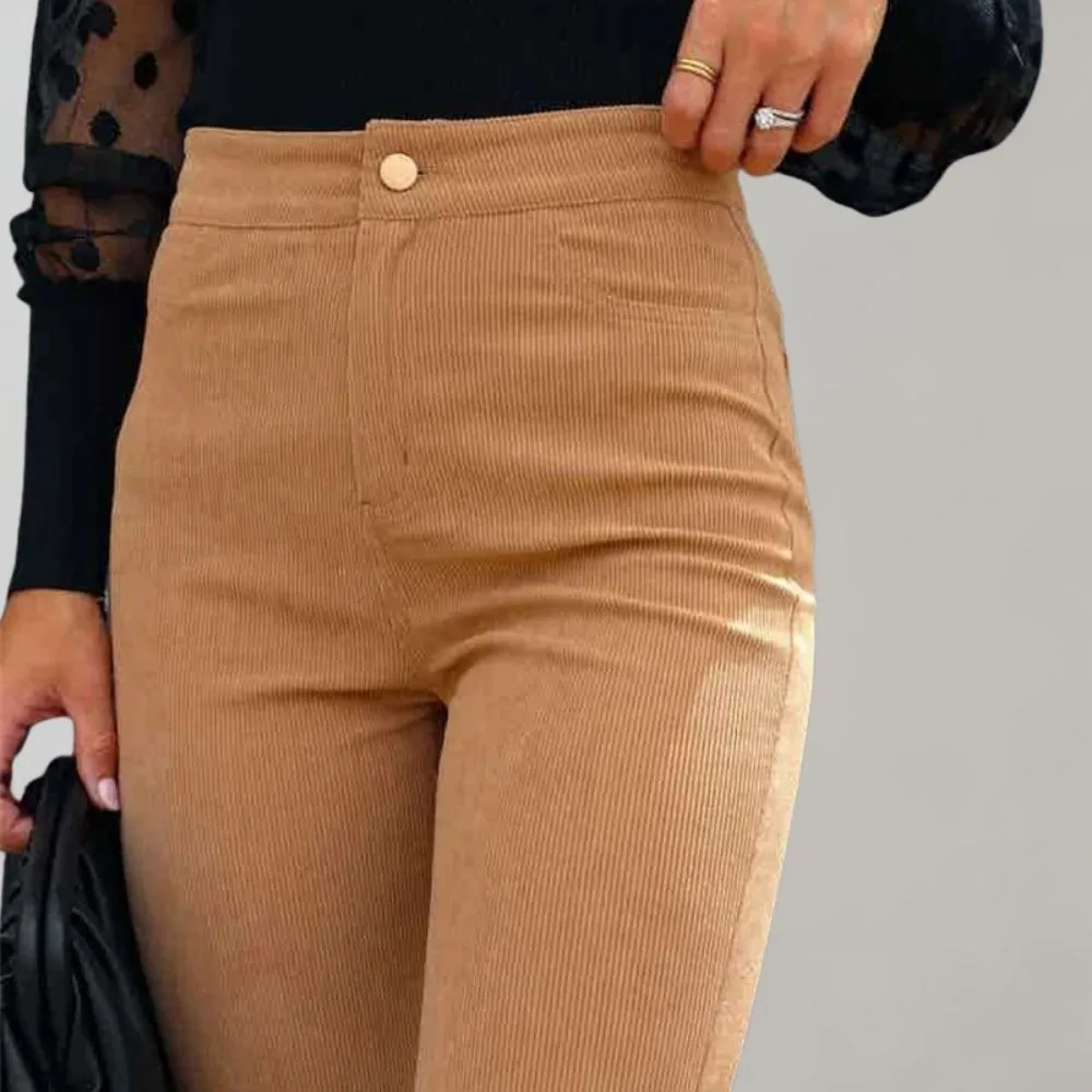 Chic Flared Corduroy Pants