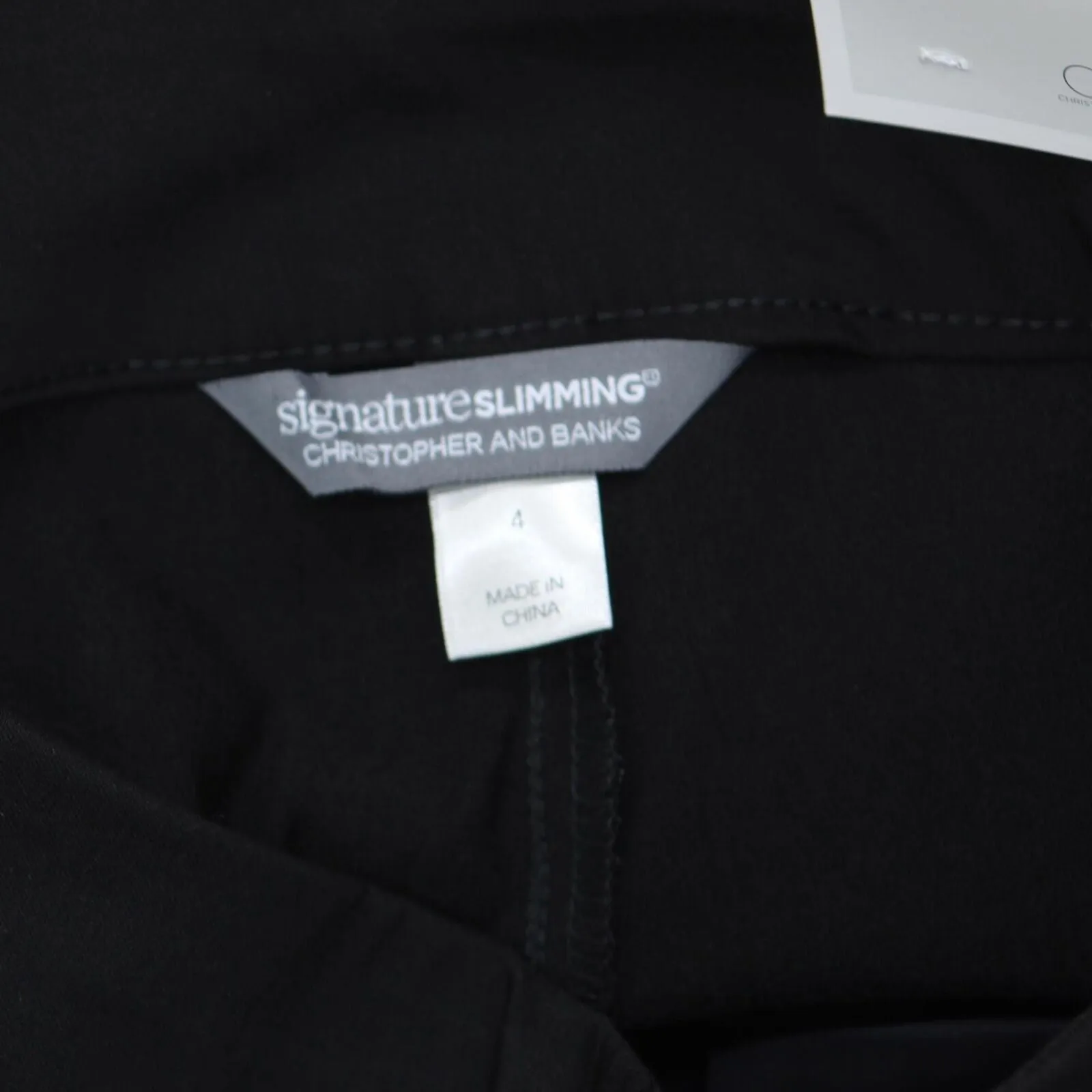 Christopher and Banks Womens Cropped Stretch Pull On Pants Black 4