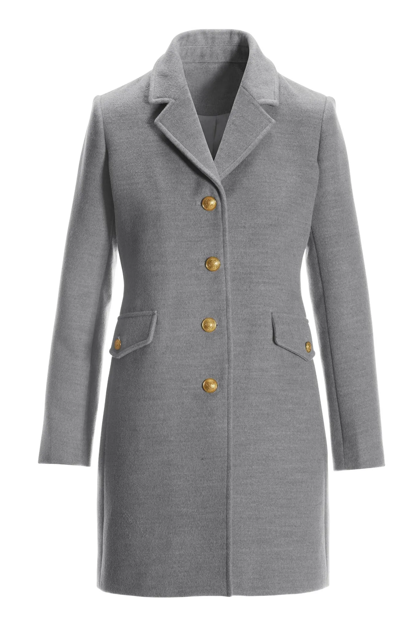 Classic Tailored Coat Heather Gray