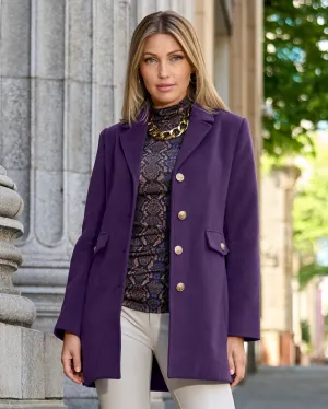 Classic Tailored Coat Purple