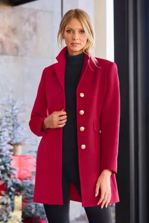 Classic Tailored Coat Red