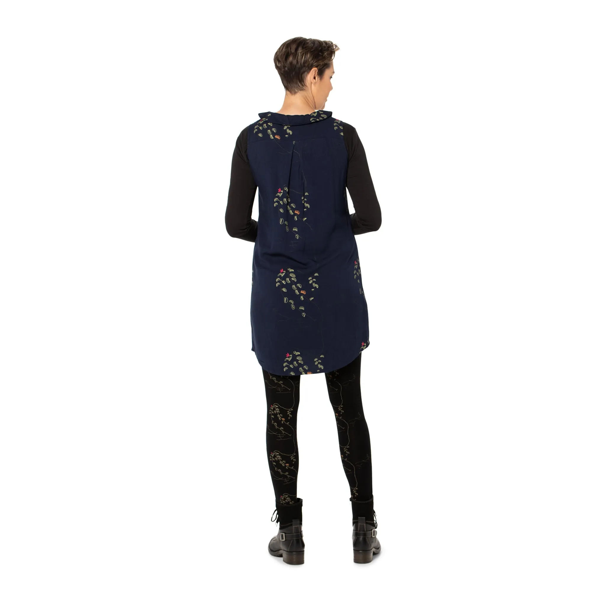 Collared Shift Dress - Woven bamboo