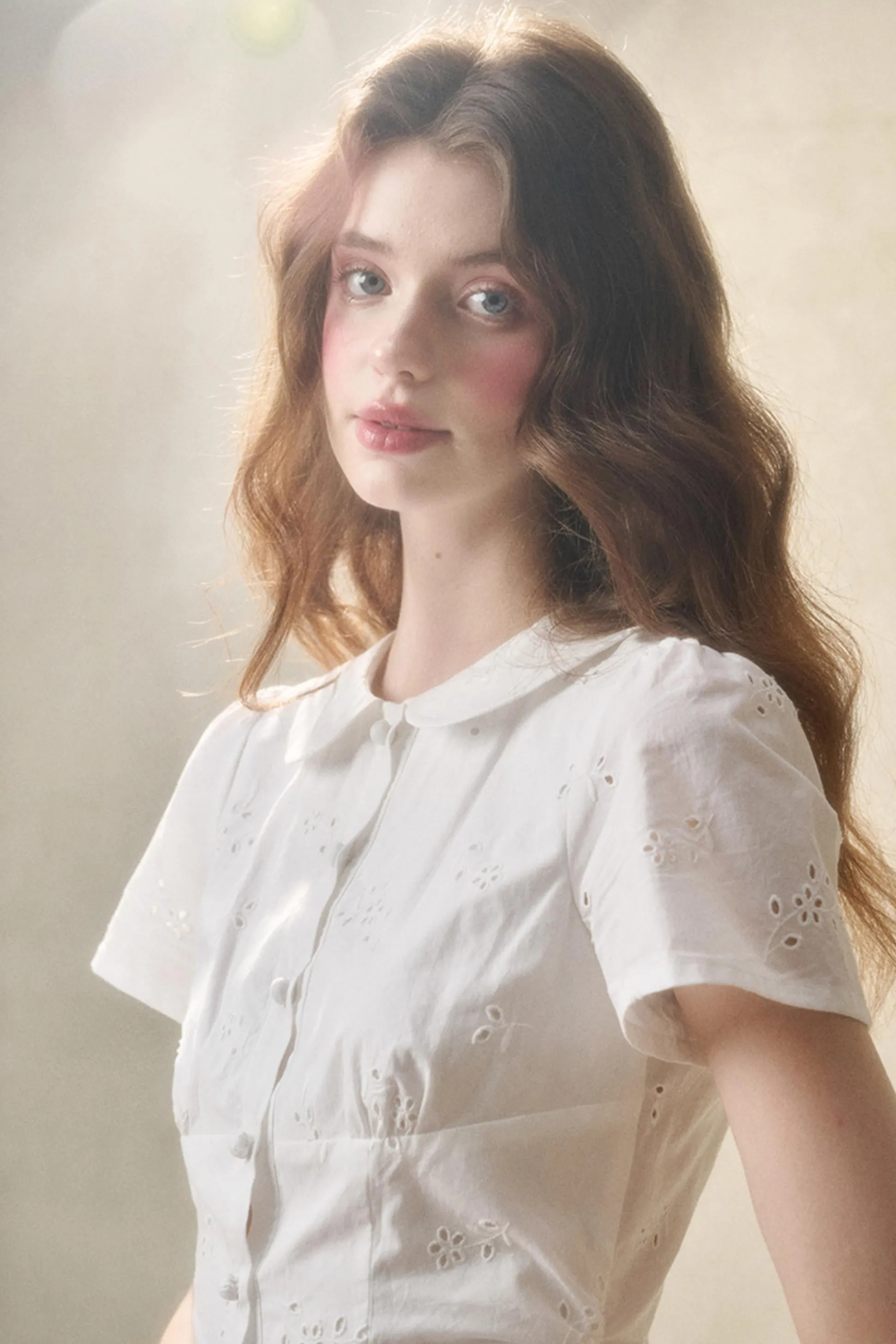 Cotton Lace Peplum Set-Up