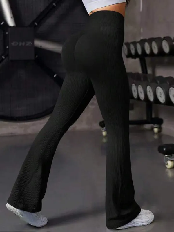 Cross Waist Flared Yoga Pants