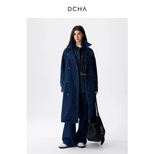 Dark Denim Trench Coat