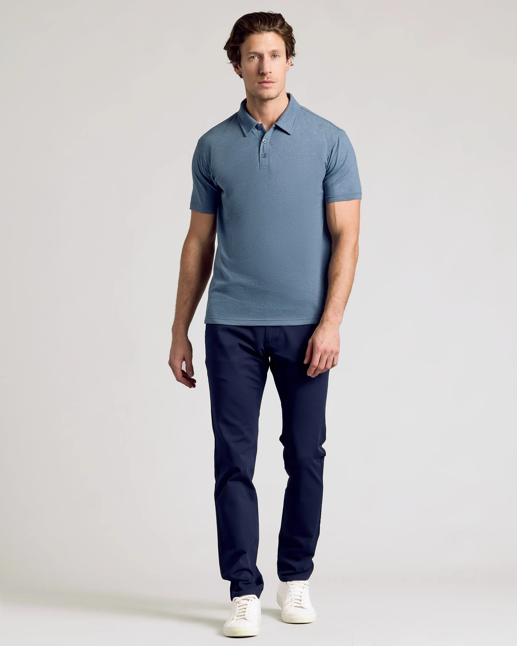 Dark Heather Tempest Short Sleeve Polo