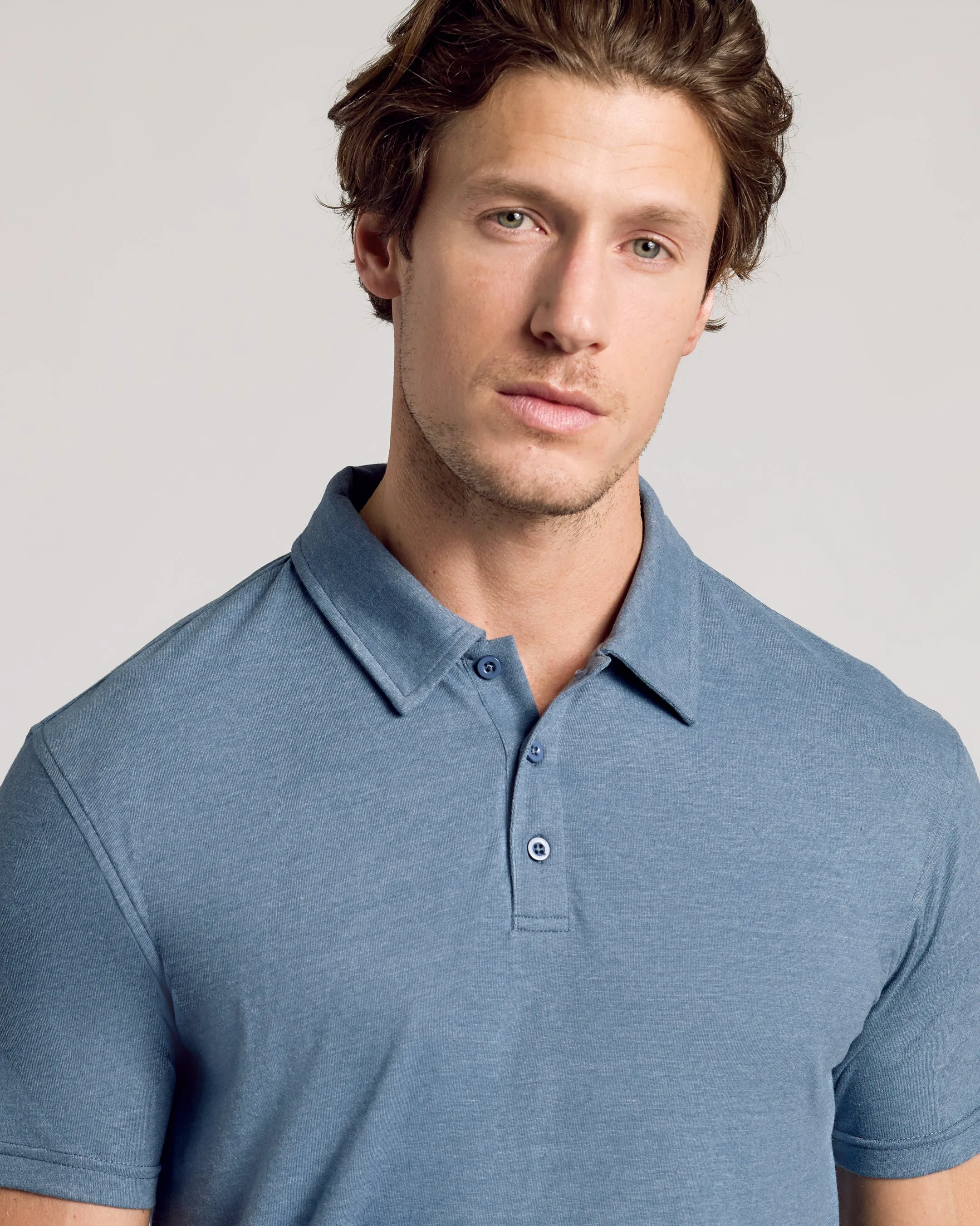 Dark Heather Tempest Short Sleeve Polo