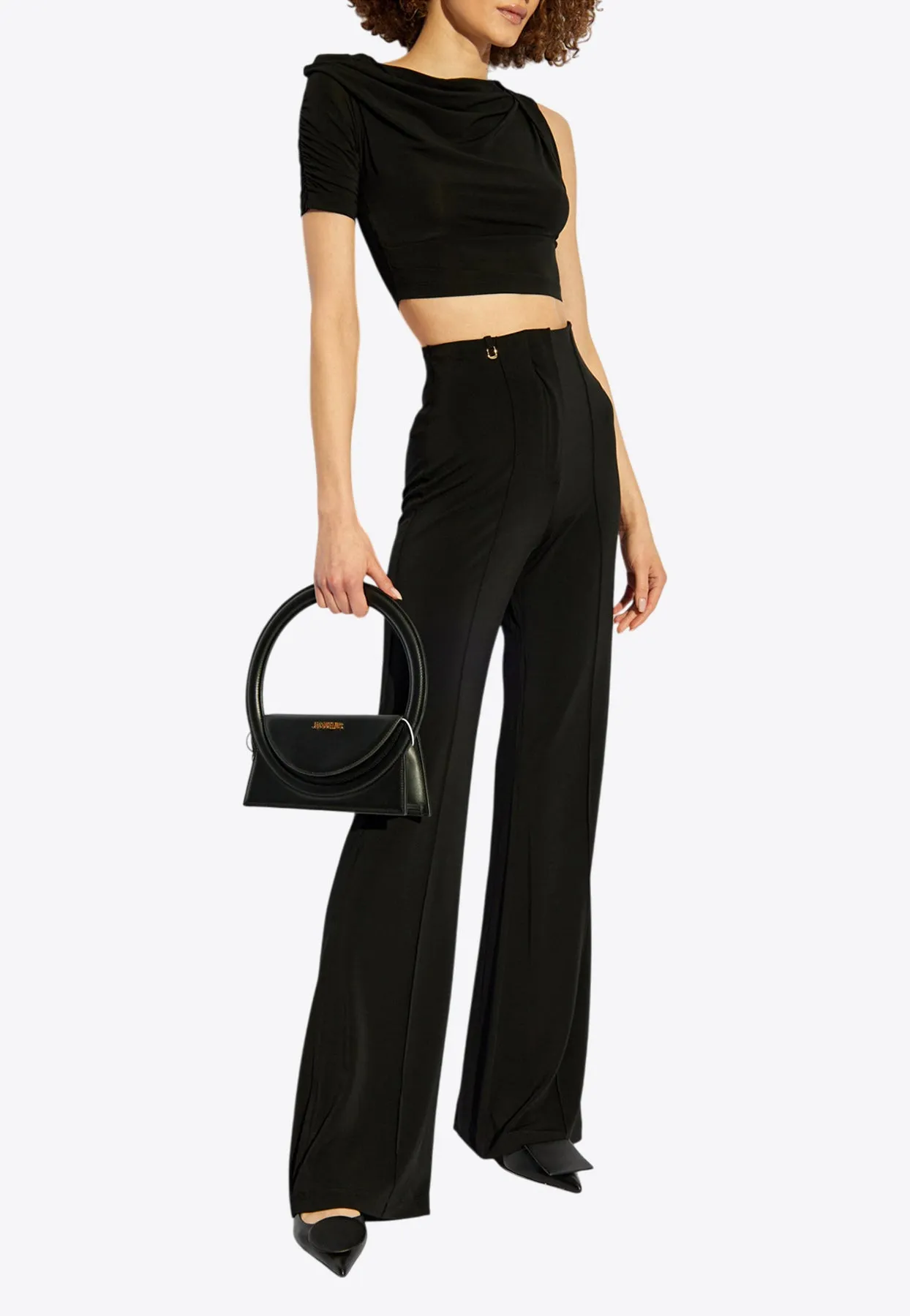 Drapeado Asymmetric Cropped Top