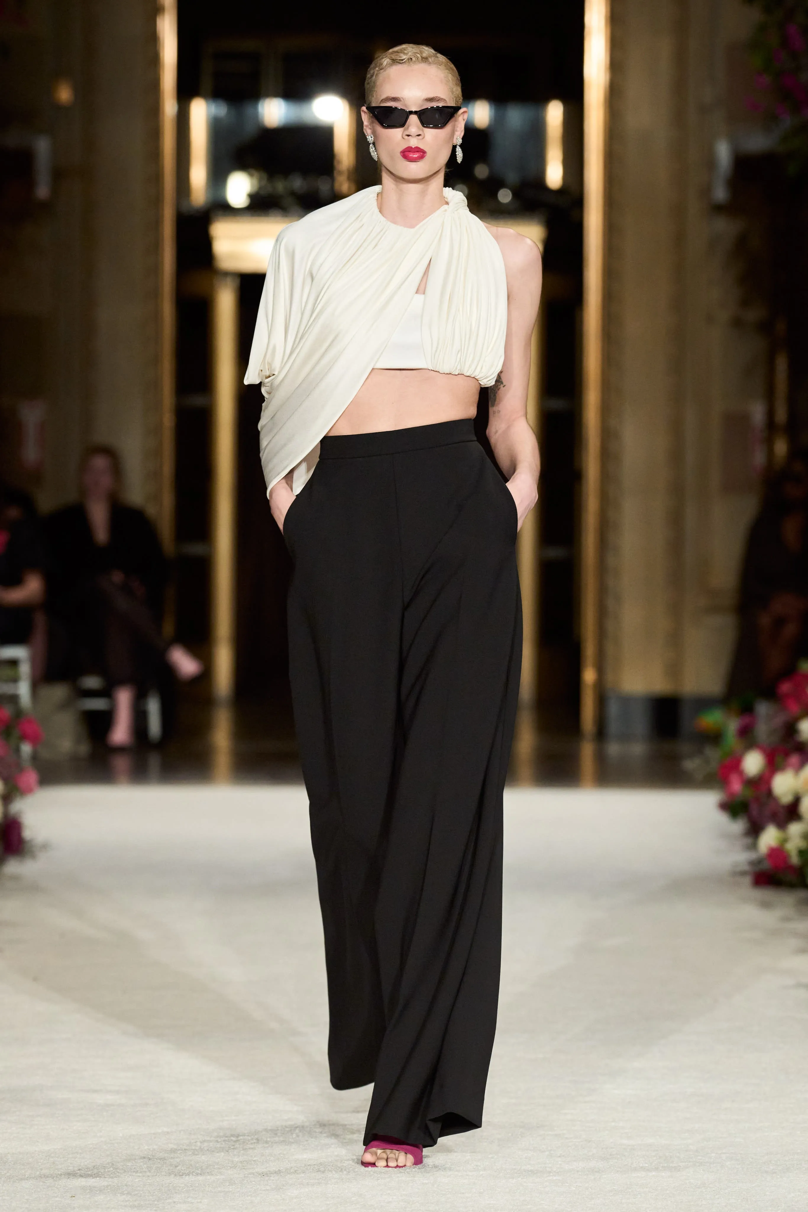 Draped Jersey Crop Top