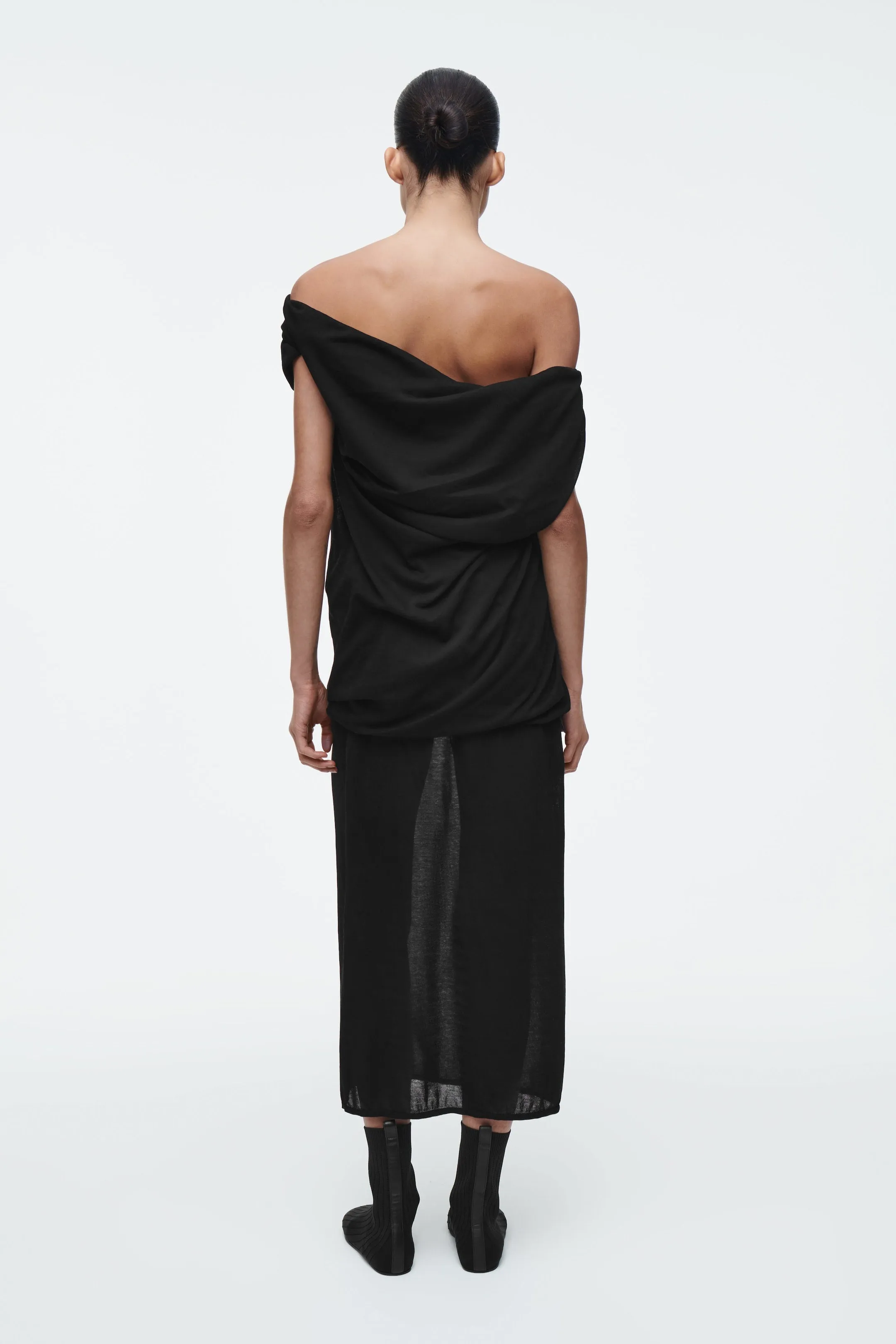 Draped knitted top