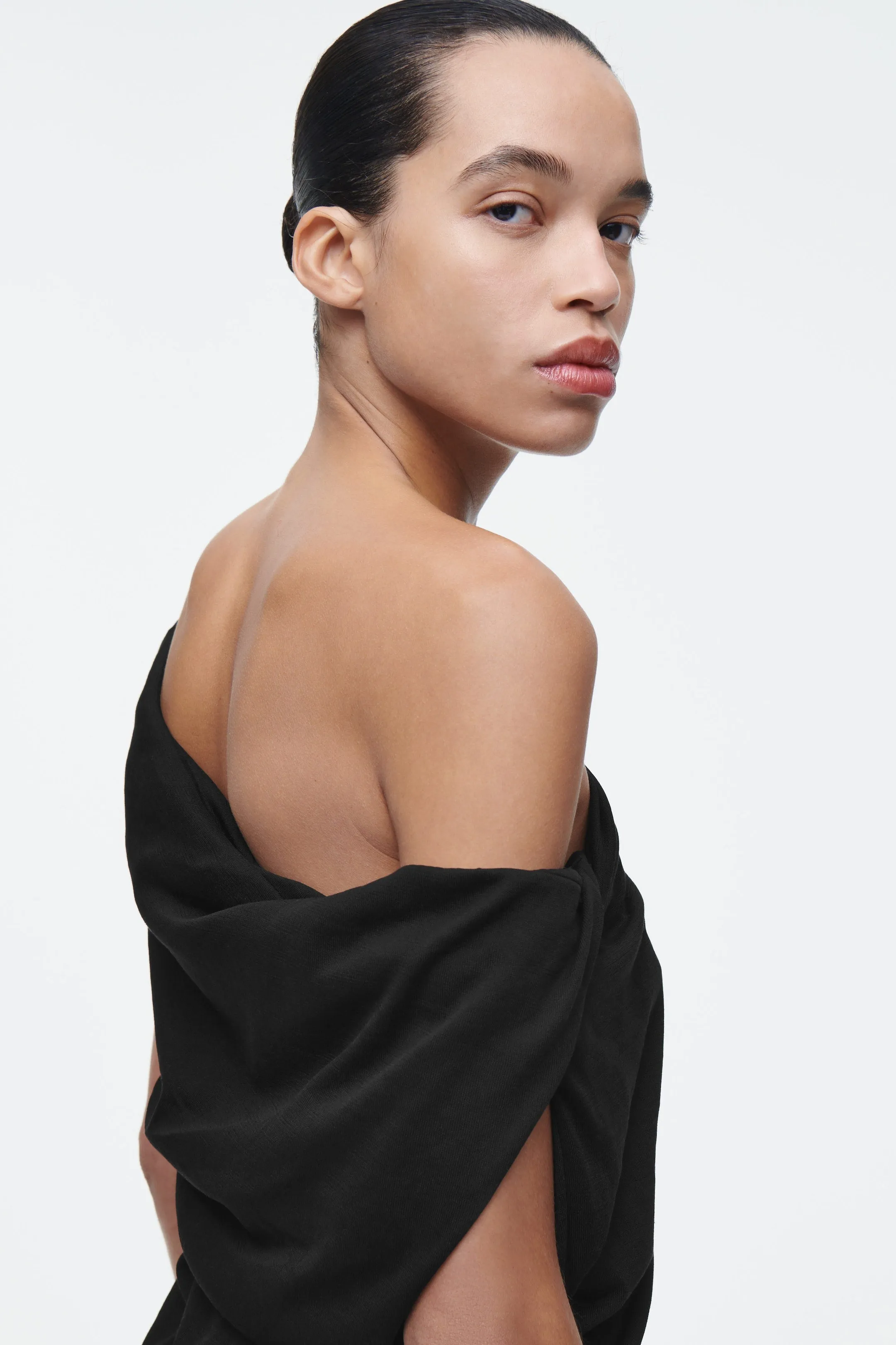 Draped knitted top