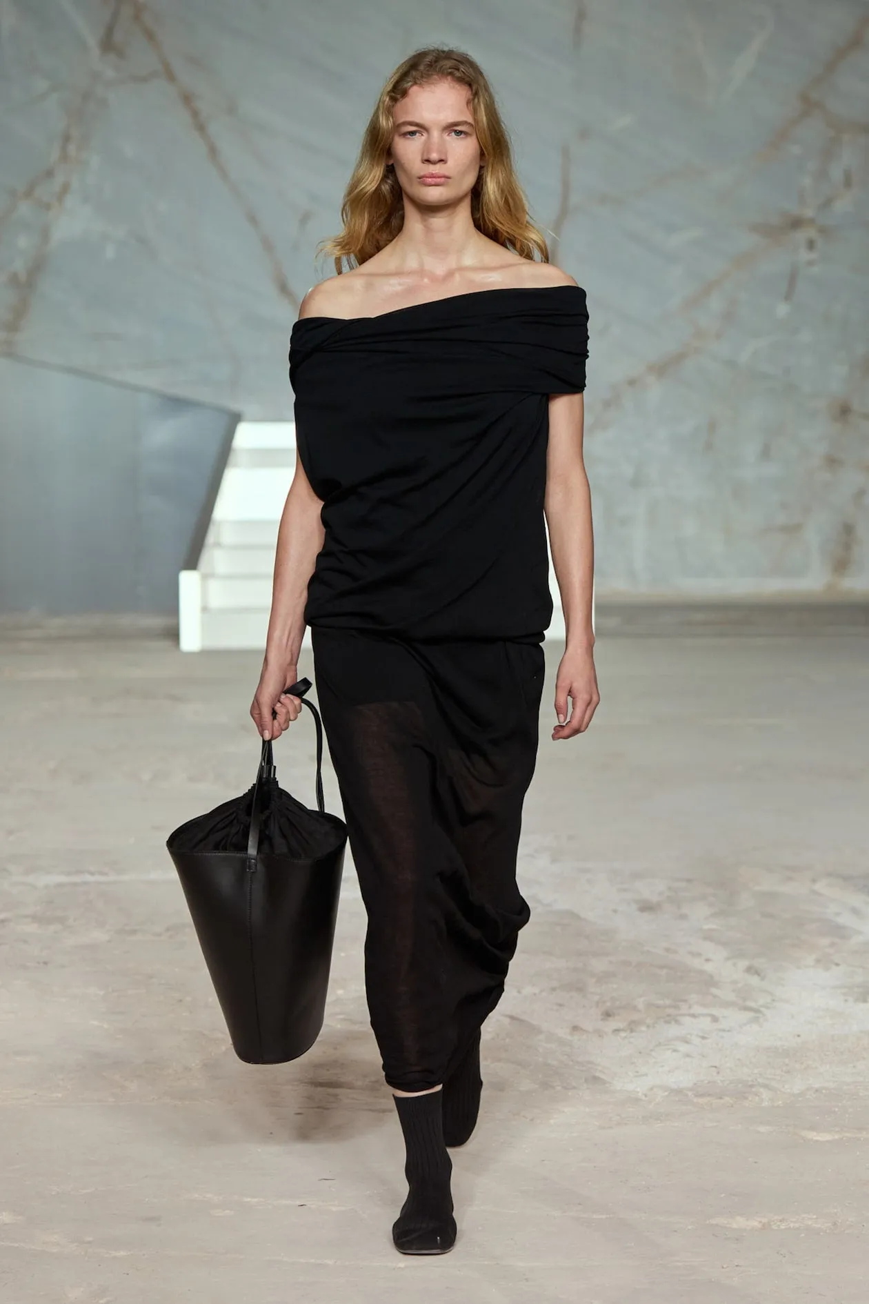 Draped knitted top