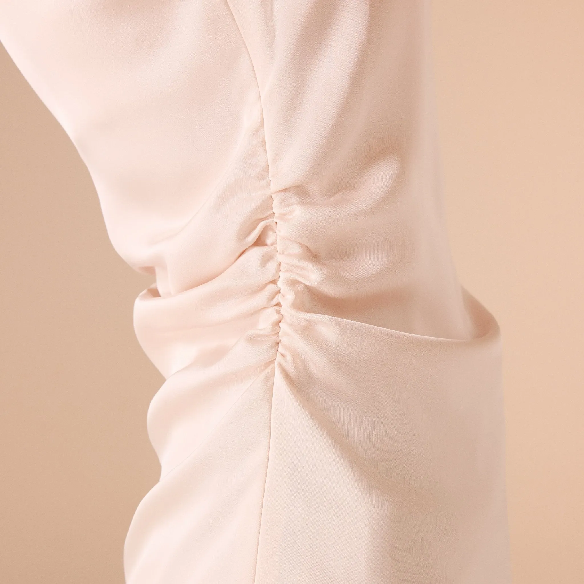 Draped Satin Effect Top