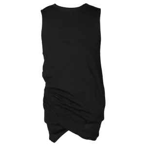 DRAPED TANK TOP / BLACK