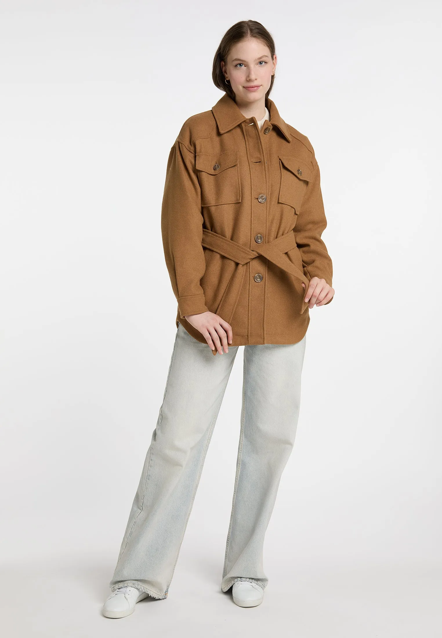 DreiMaster Vintage Women's Transitional Jacket Made From A Wool Blend