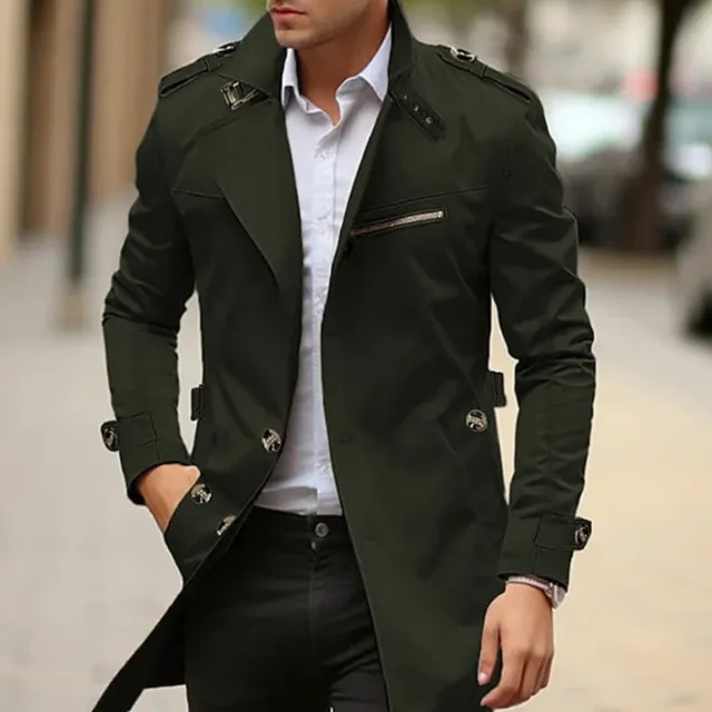 Elegant spring trench coat for men - justus