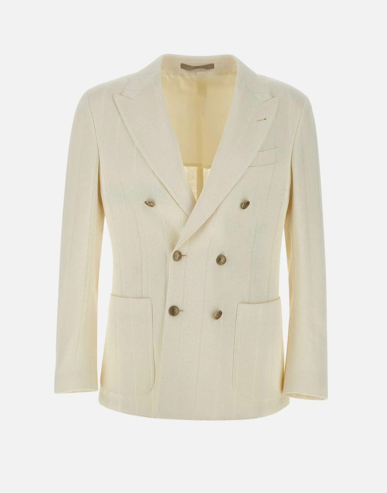 Eleventy Linen Cotton Blazer In Creamy White