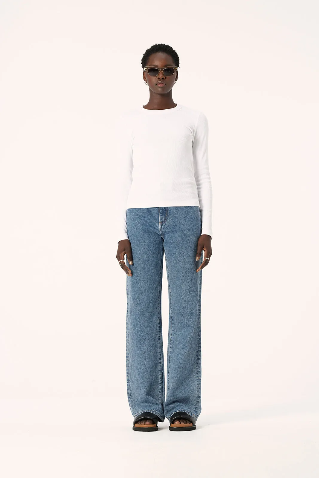 Elka Collective - Nola Long Sleeve Top in White