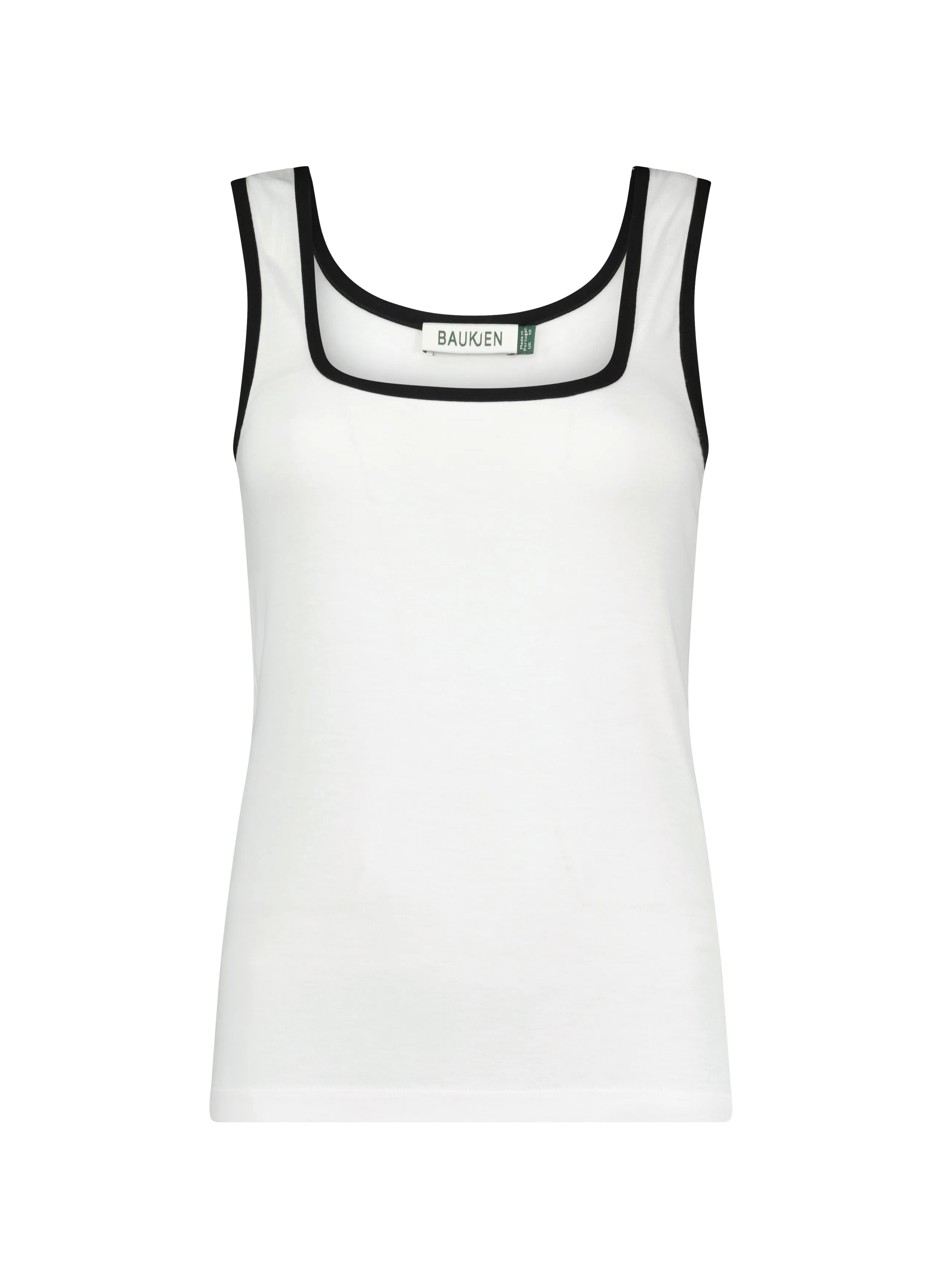 Ellie LENZING™ ECOVERO™ Square Neck Vest | White & Black