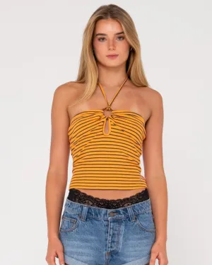 Emma Striped Halter Neck Top