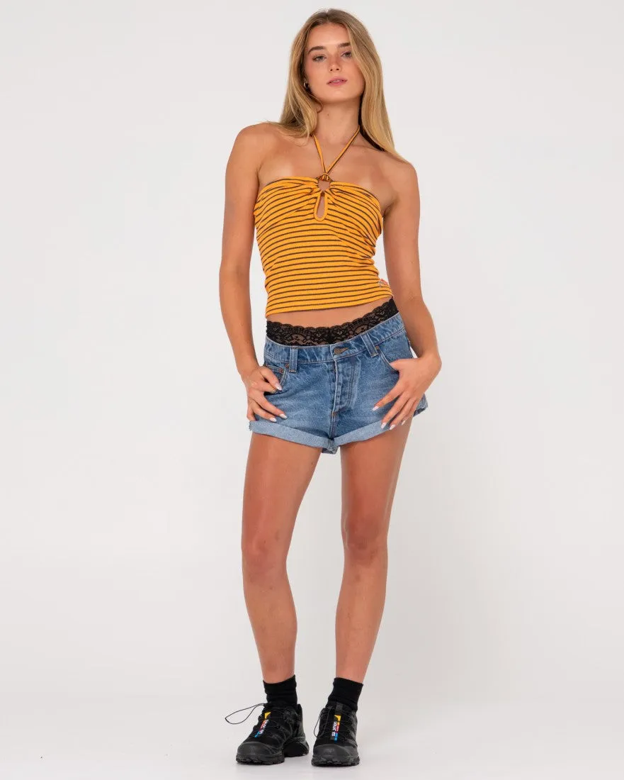 Emma Striped Halter Neck Top