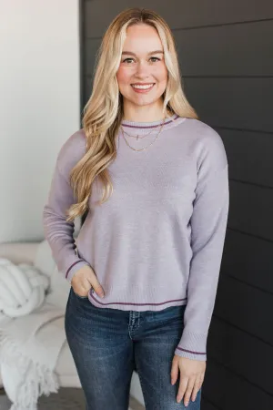 Exclusive Thoughts Knit Sweater- Light Purple