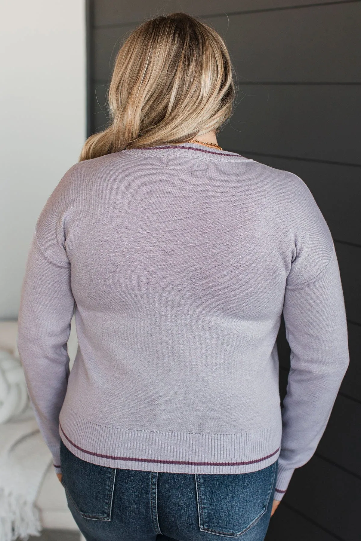 Exclusive Thoughts Knit Sweater- Light Purple