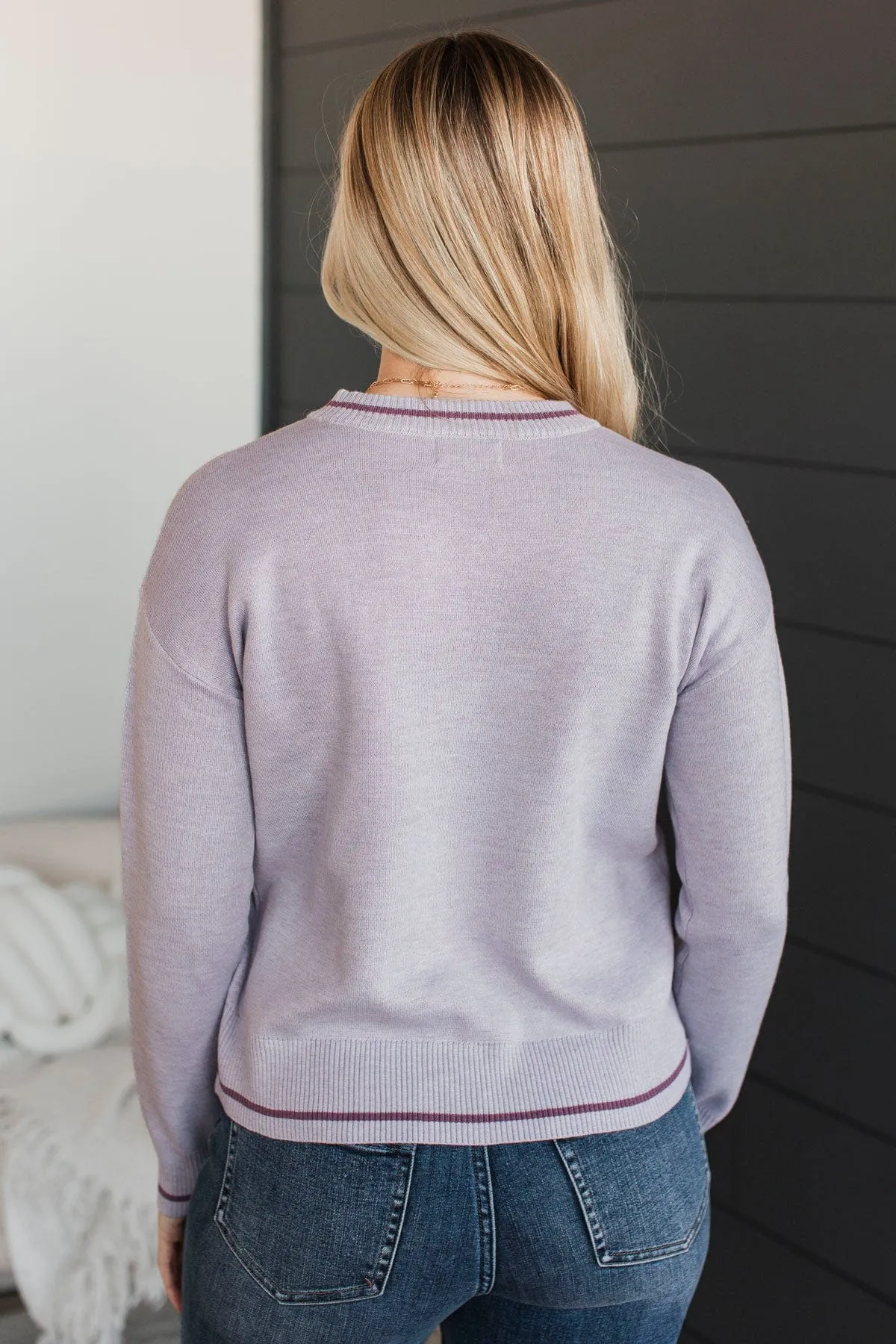 Exclusive Thoughts Knit Sweater- Light Purple