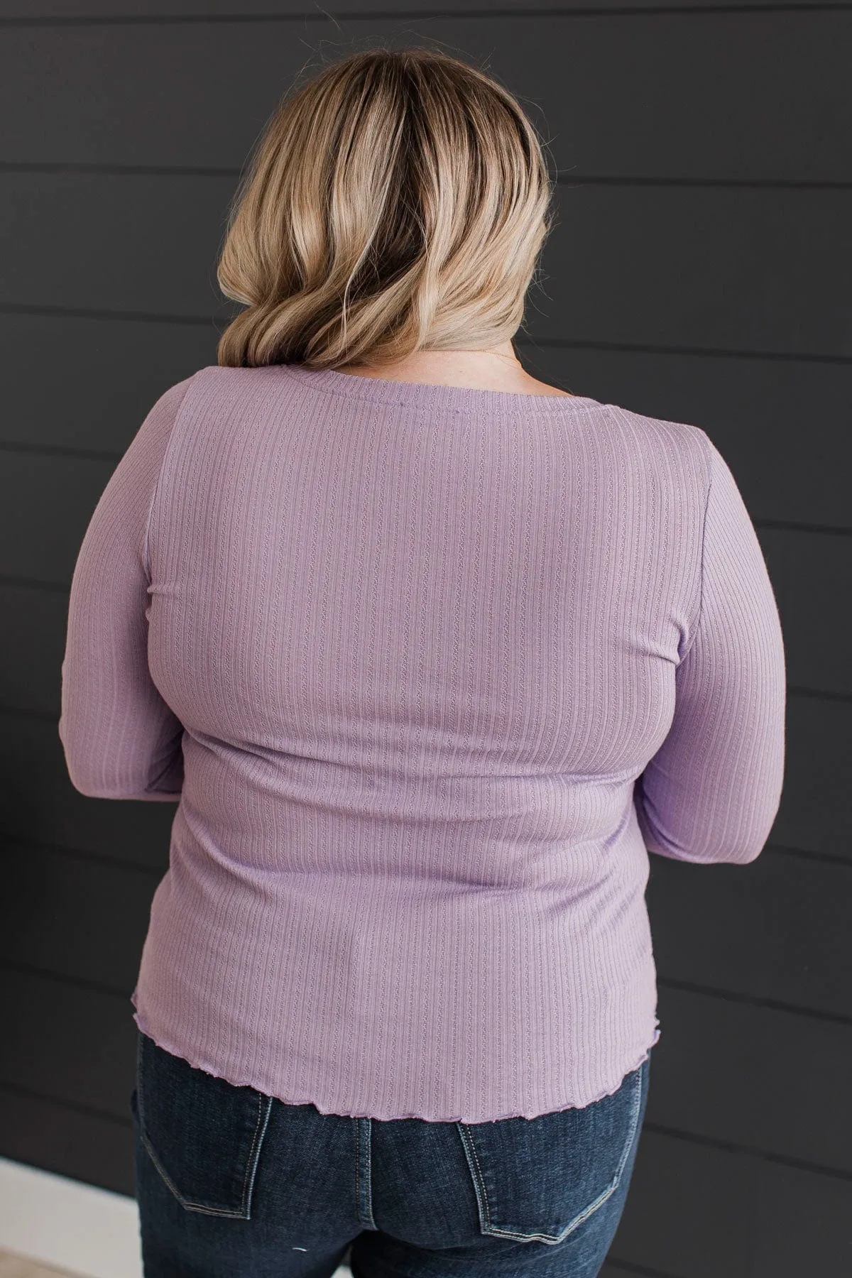 Feeling Elated Knit Top- Lavender