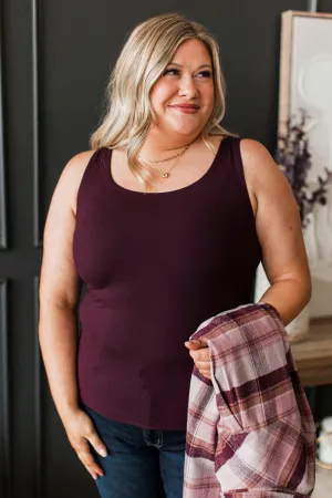 Feeling Elevated Tank Top- Wine