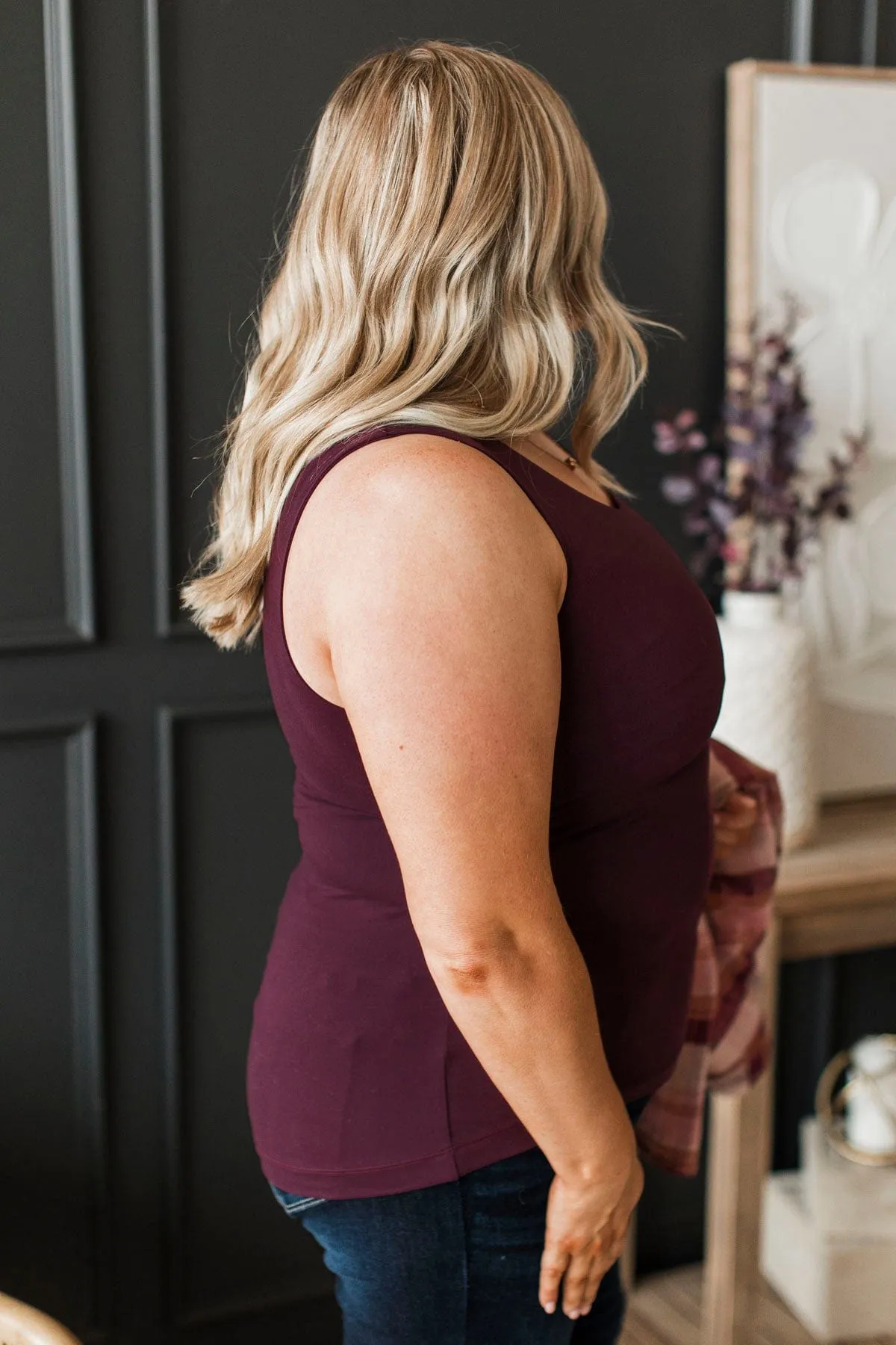 Feeling Elevated Tank Top- Wine
