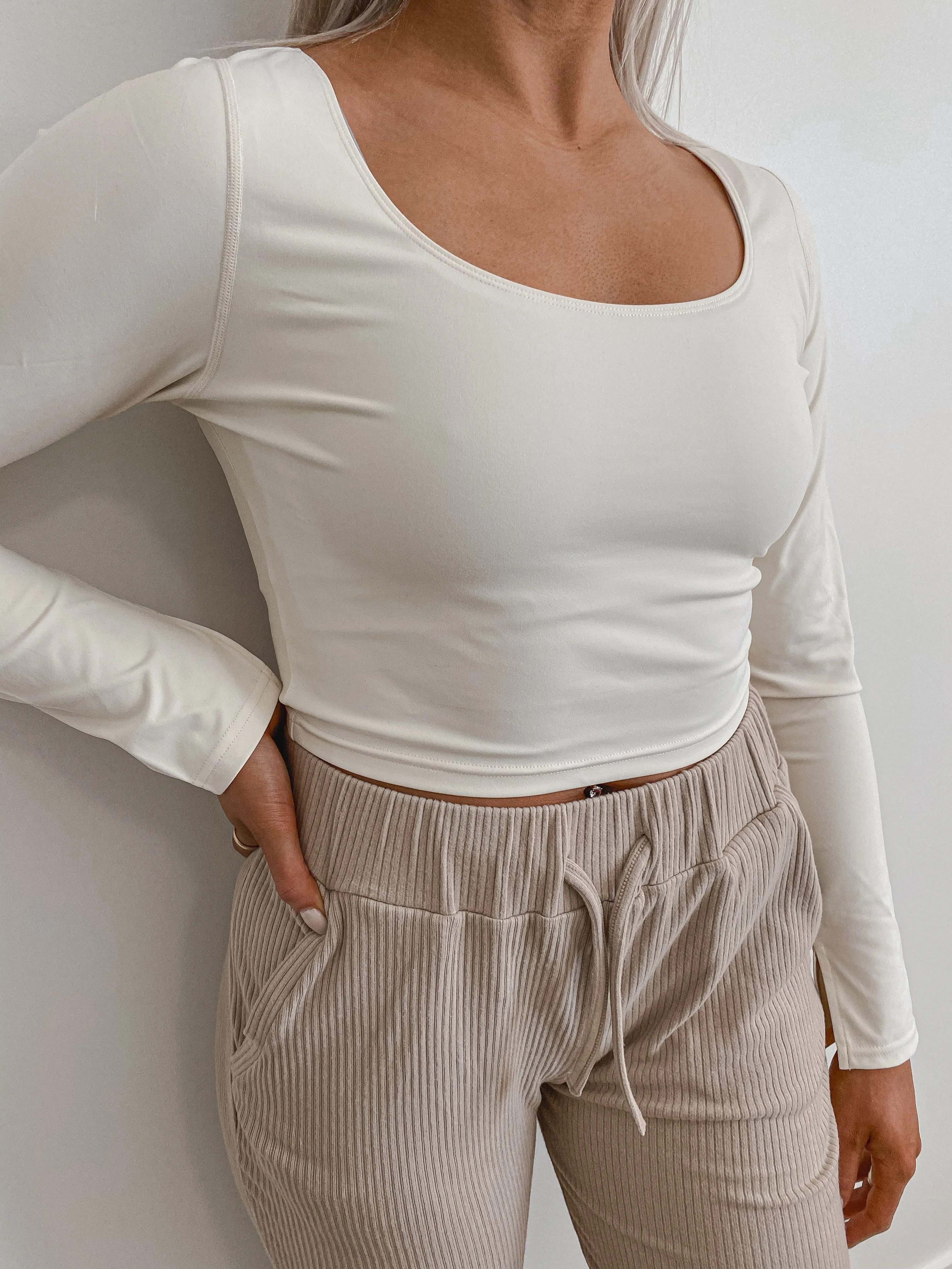 Fitted Long Sleeve - Cream