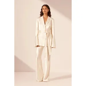 FLARED SLEEVE BELTED BLAZER