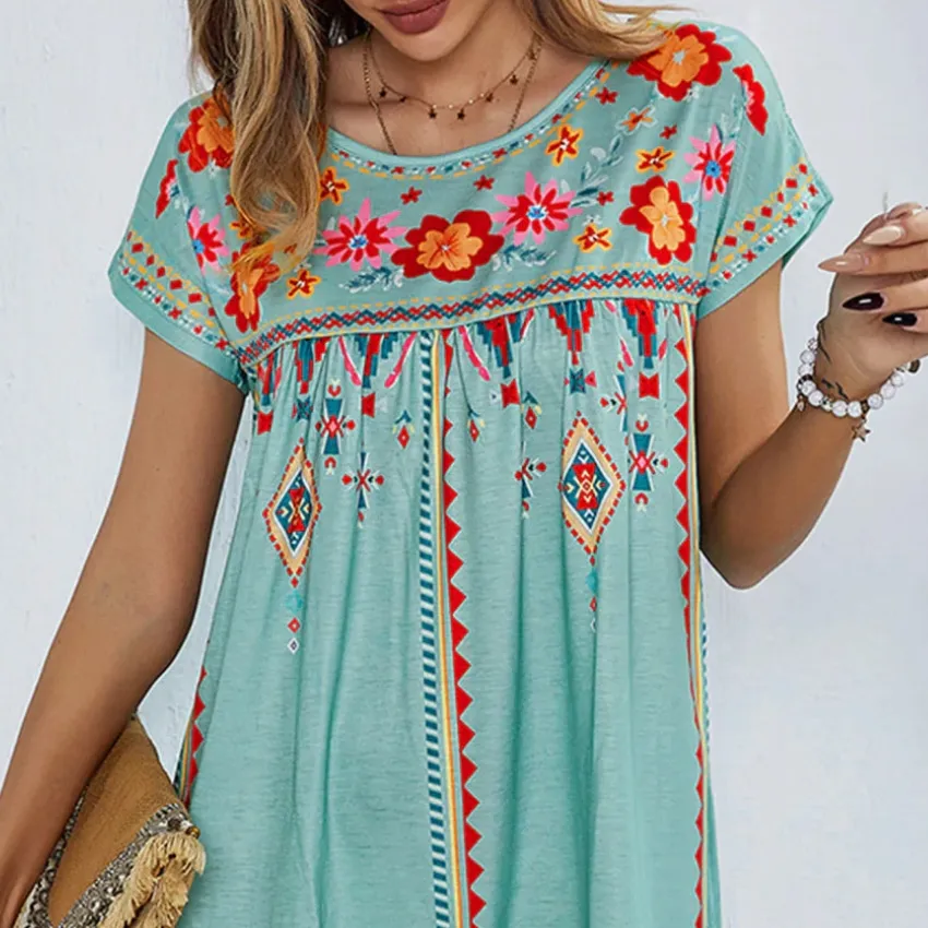 Floral Boho Print Dress