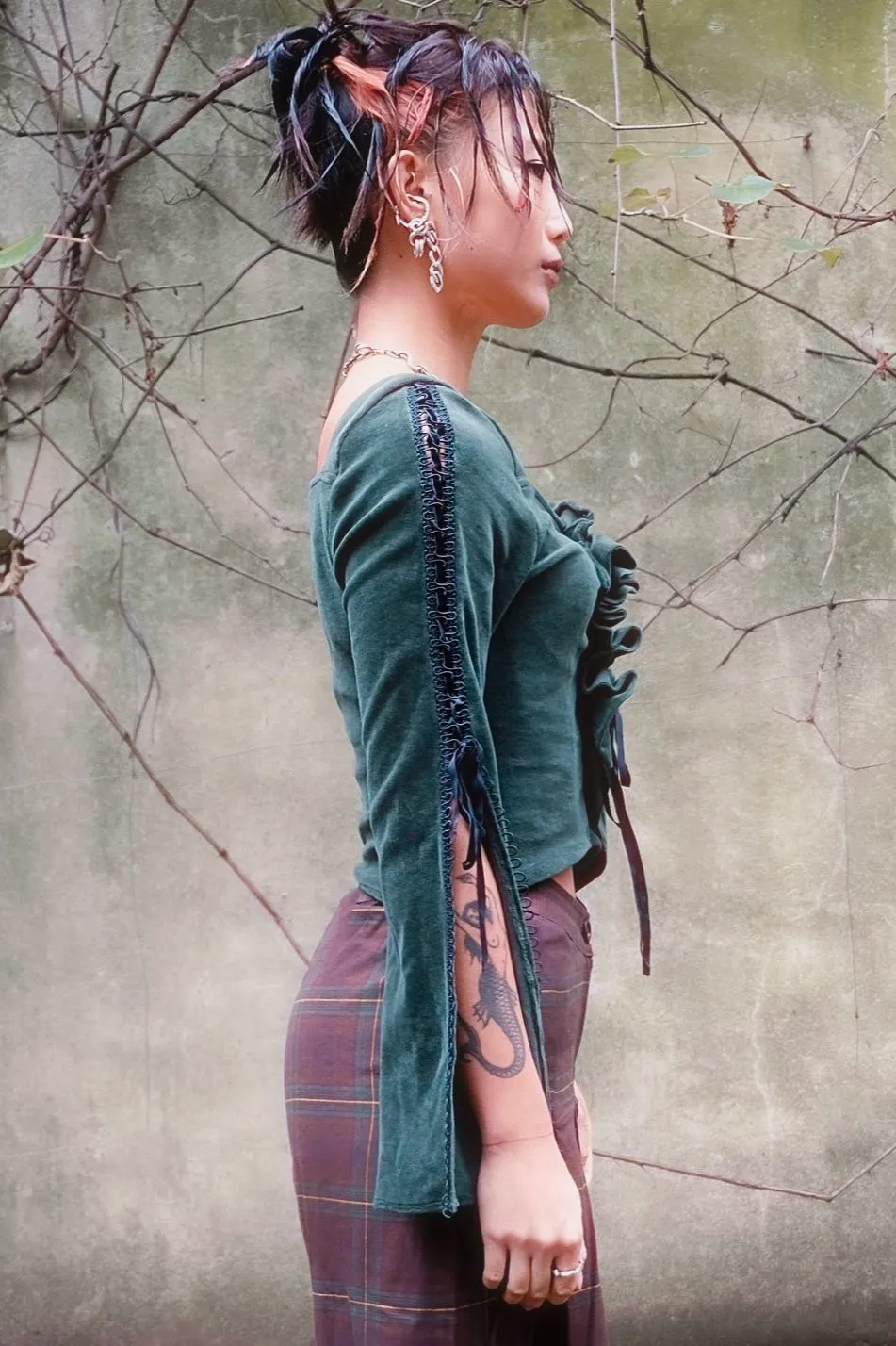 Forest Nymph Velvet Top