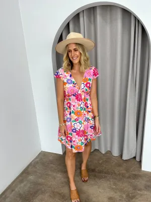 Frances Dress- Pink/ Florals