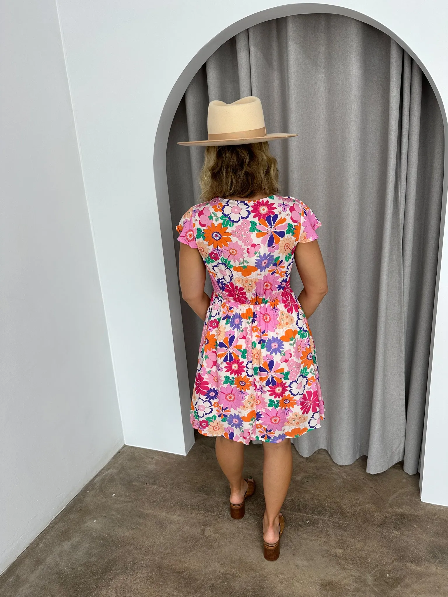 Frances Dress- Pink/ Florals