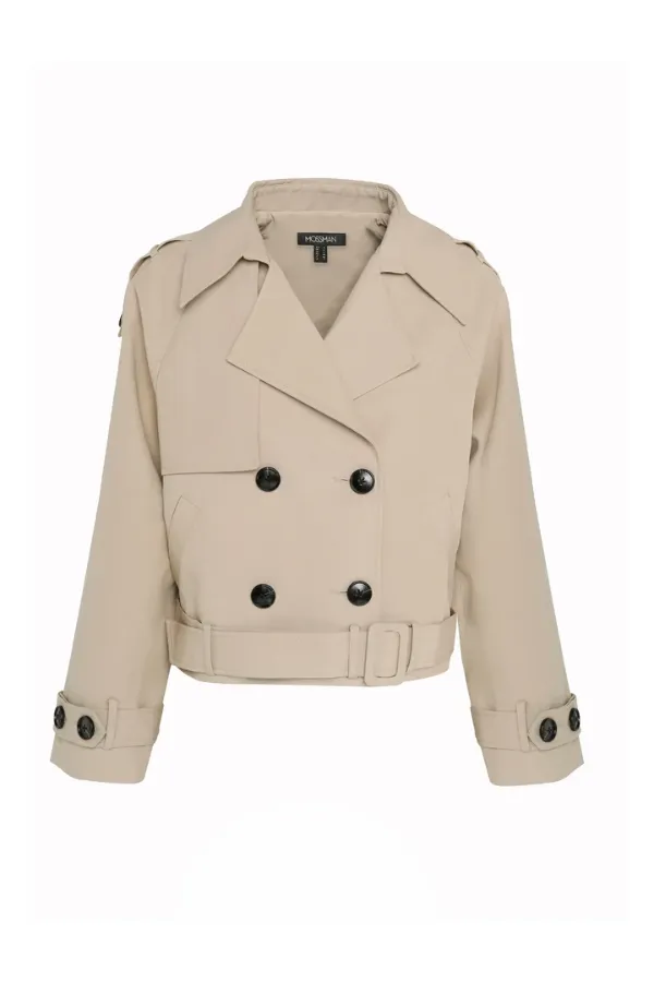 Franklin Cropped Trench Natural