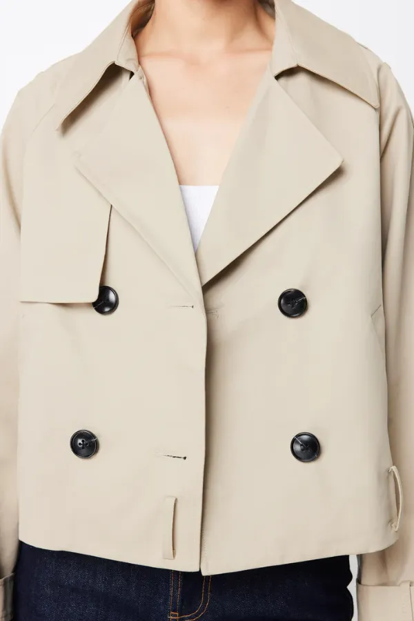 Franklin Cropped Trench Natural