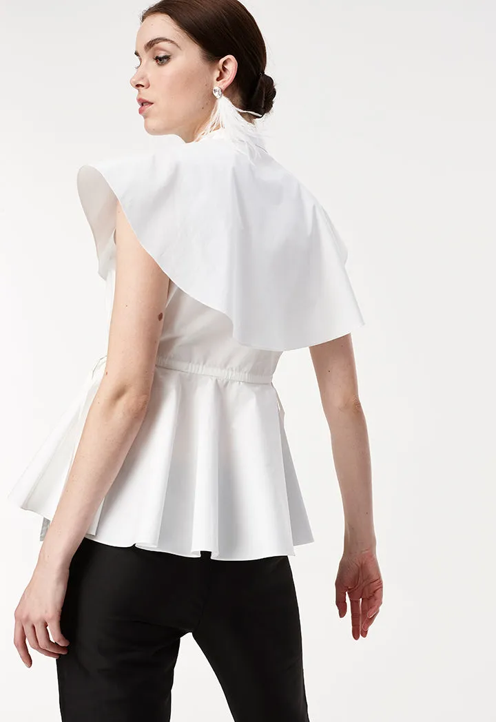 Frill Peplum Blouse