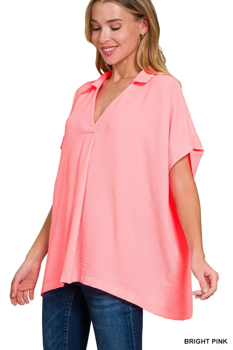GENTLE BREEZE TOP - Zenana (pink)