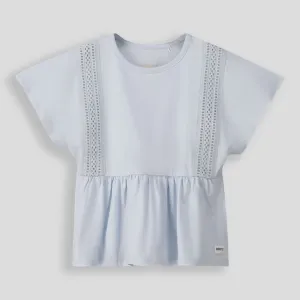 Girls Peplum Tee _ 155110 _ Blue