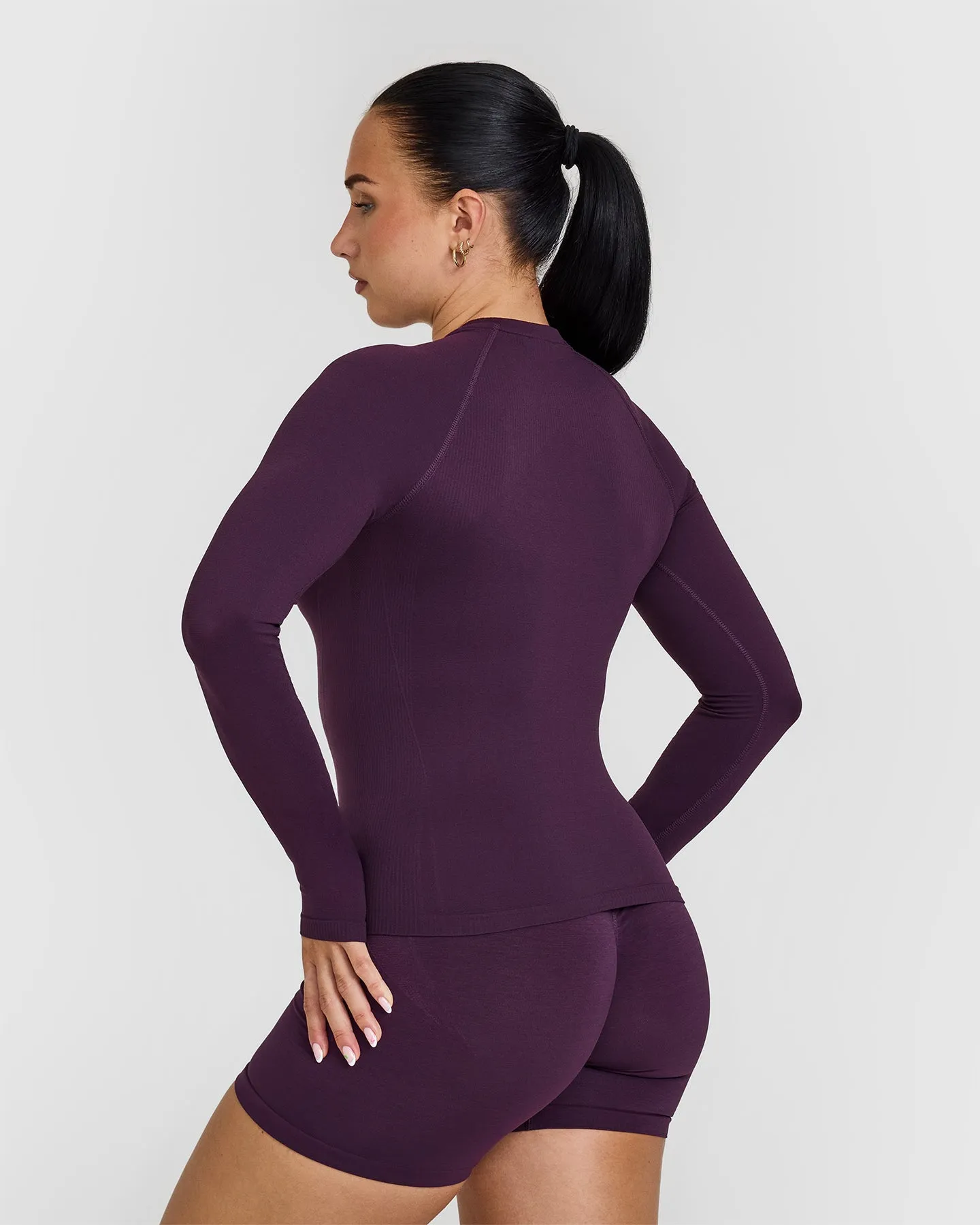 Go To Seamless Fitted Long Sleeve Top | Blackberry Purple
