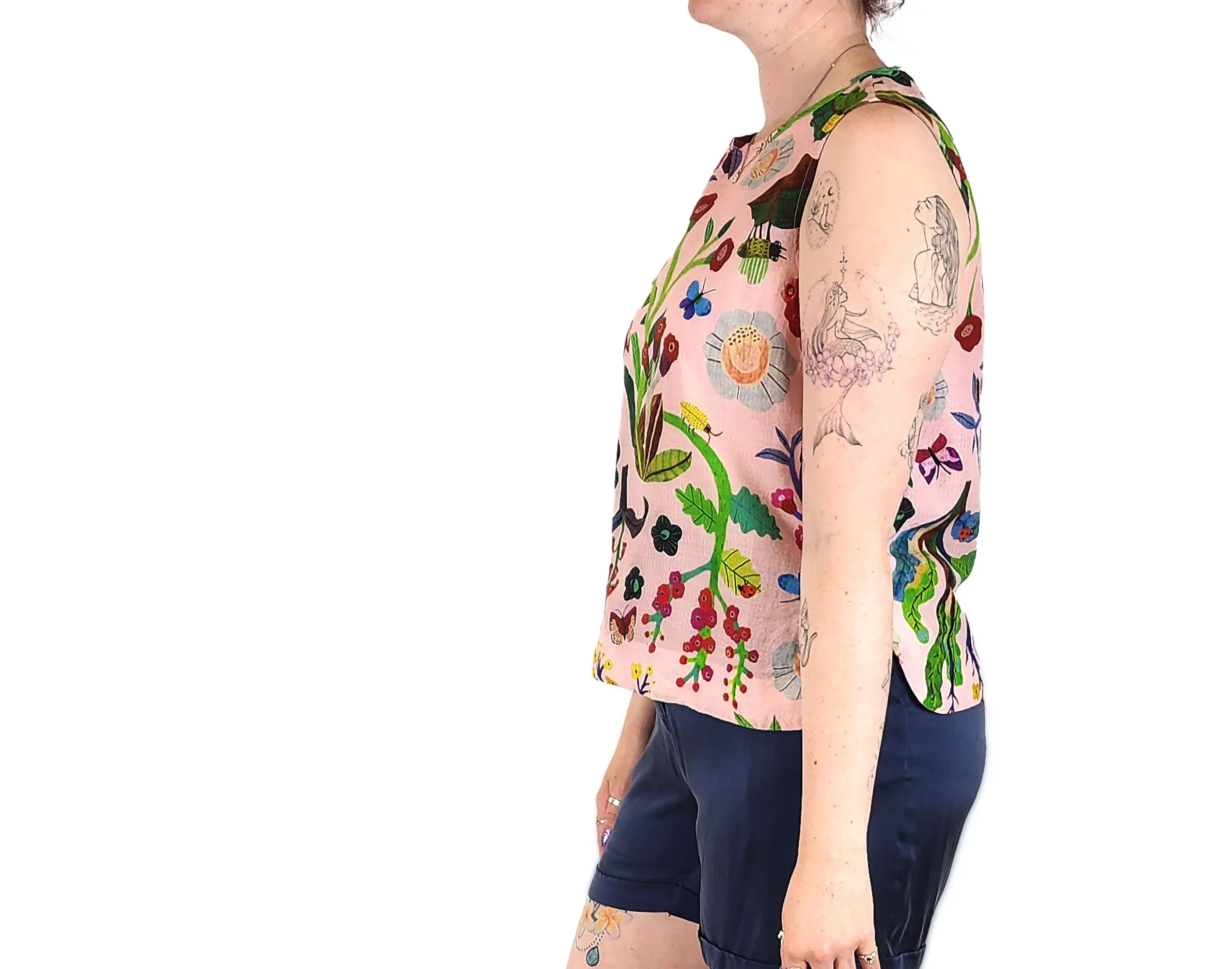 Gorman   Monika Forsberg pink silk mix top size 12